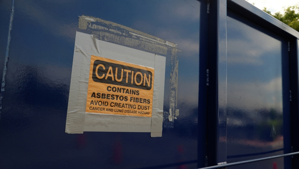 Asbestos abatement during a commercial renovation project