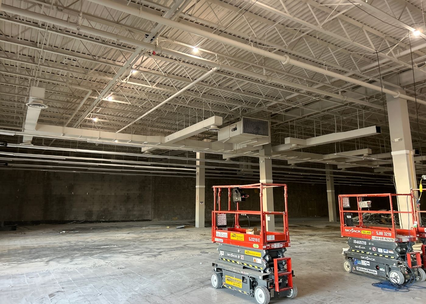 Interior fit-out in progress