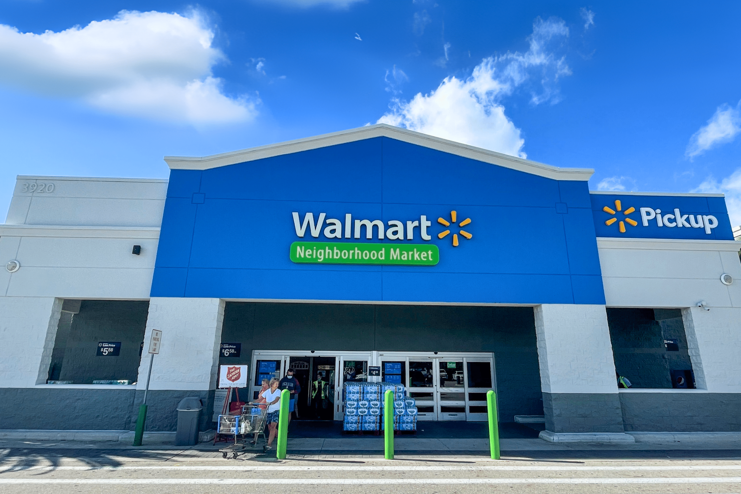 Walmart exterior repainted