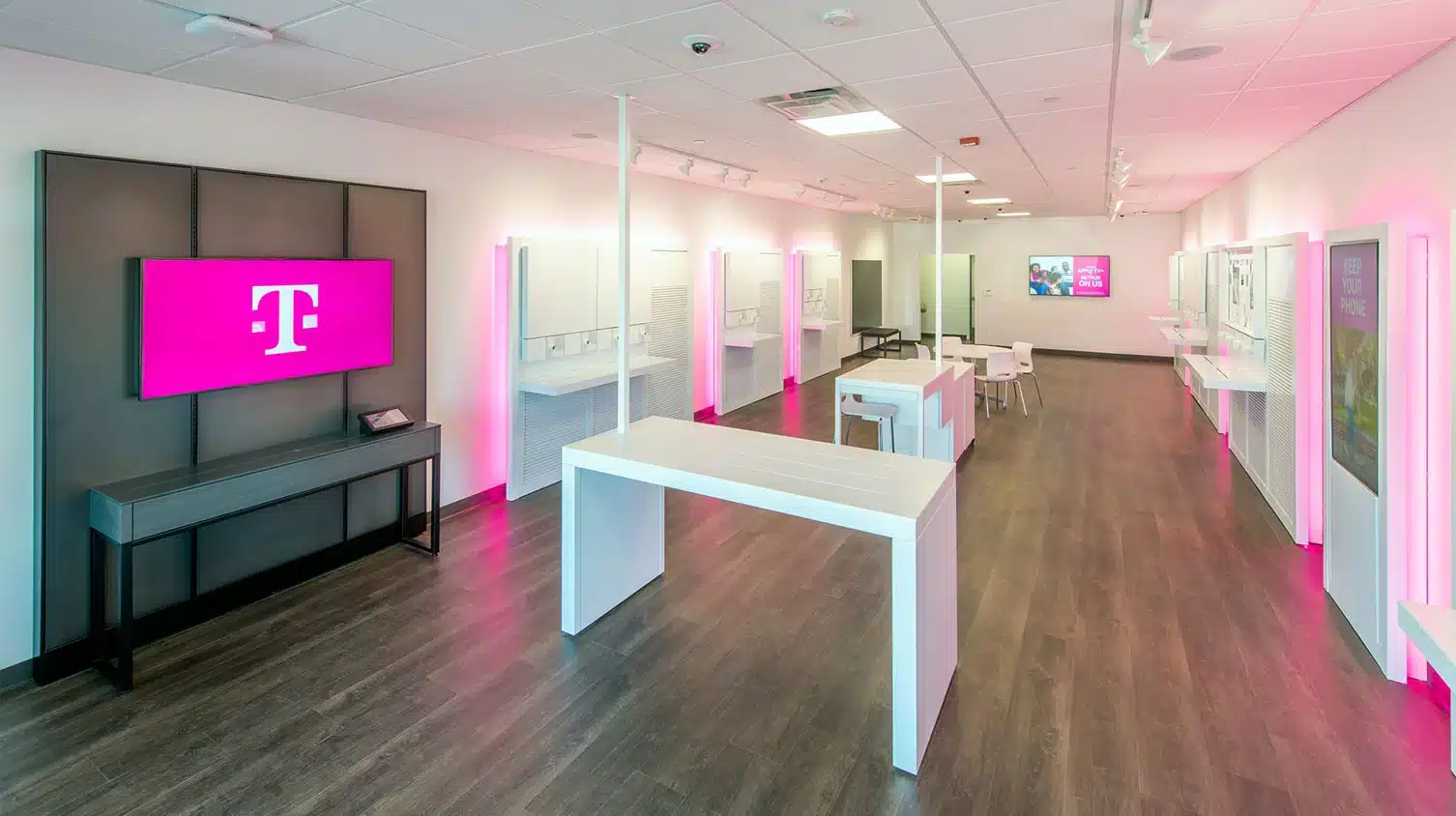 Interior shot of t-mobile store