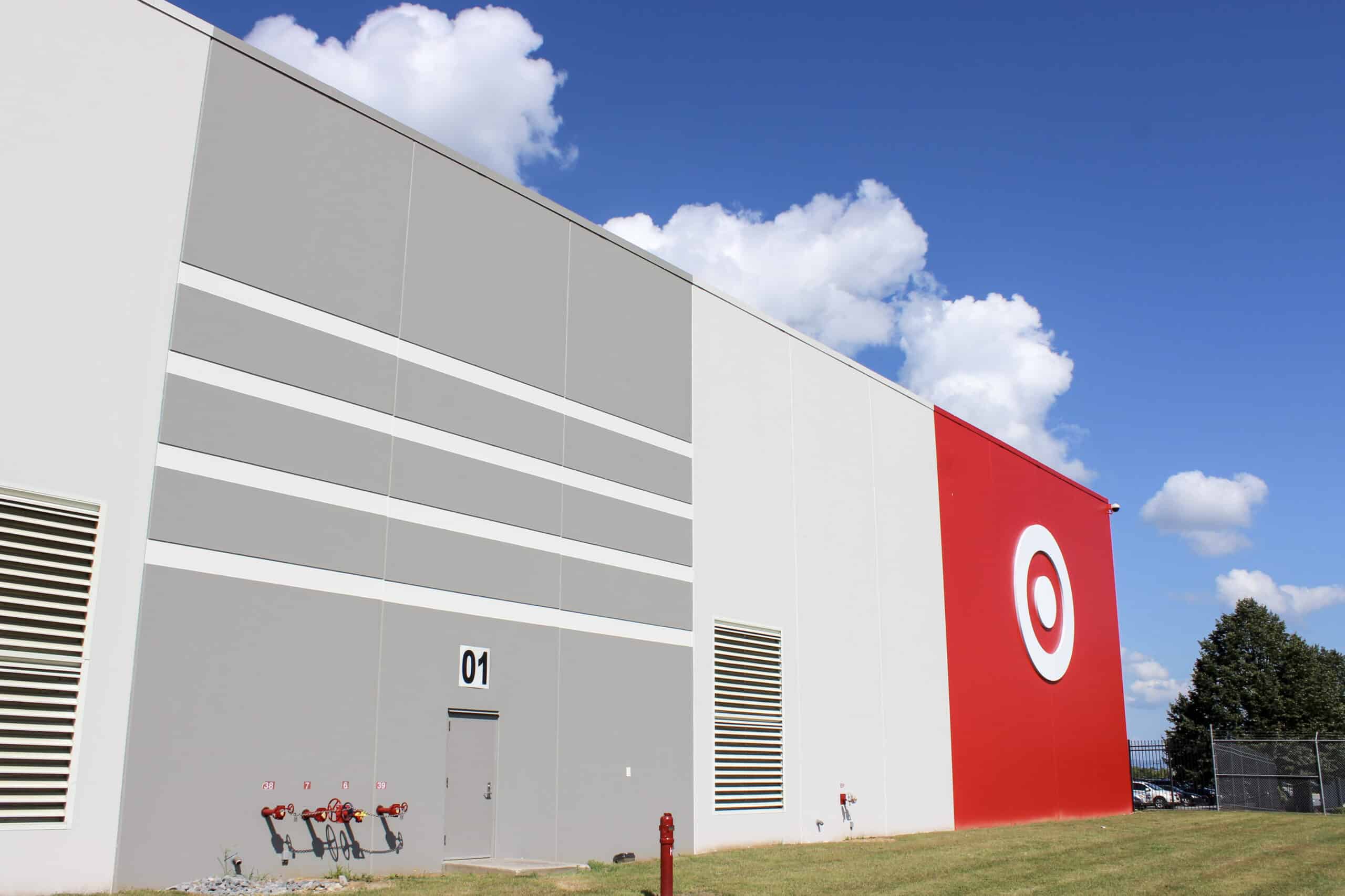 Target distribution center side repainted