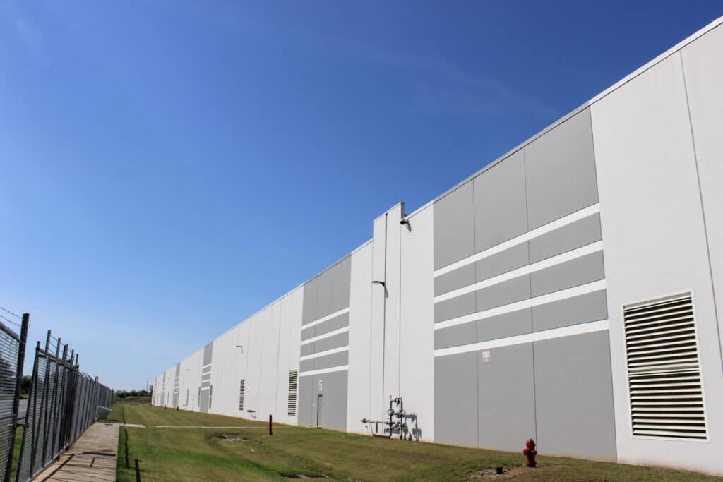 Target distribution center side exterior repainted