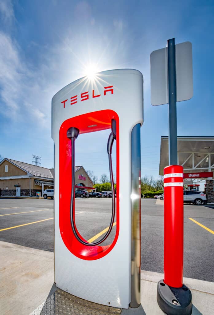 Tesla supercharger installation