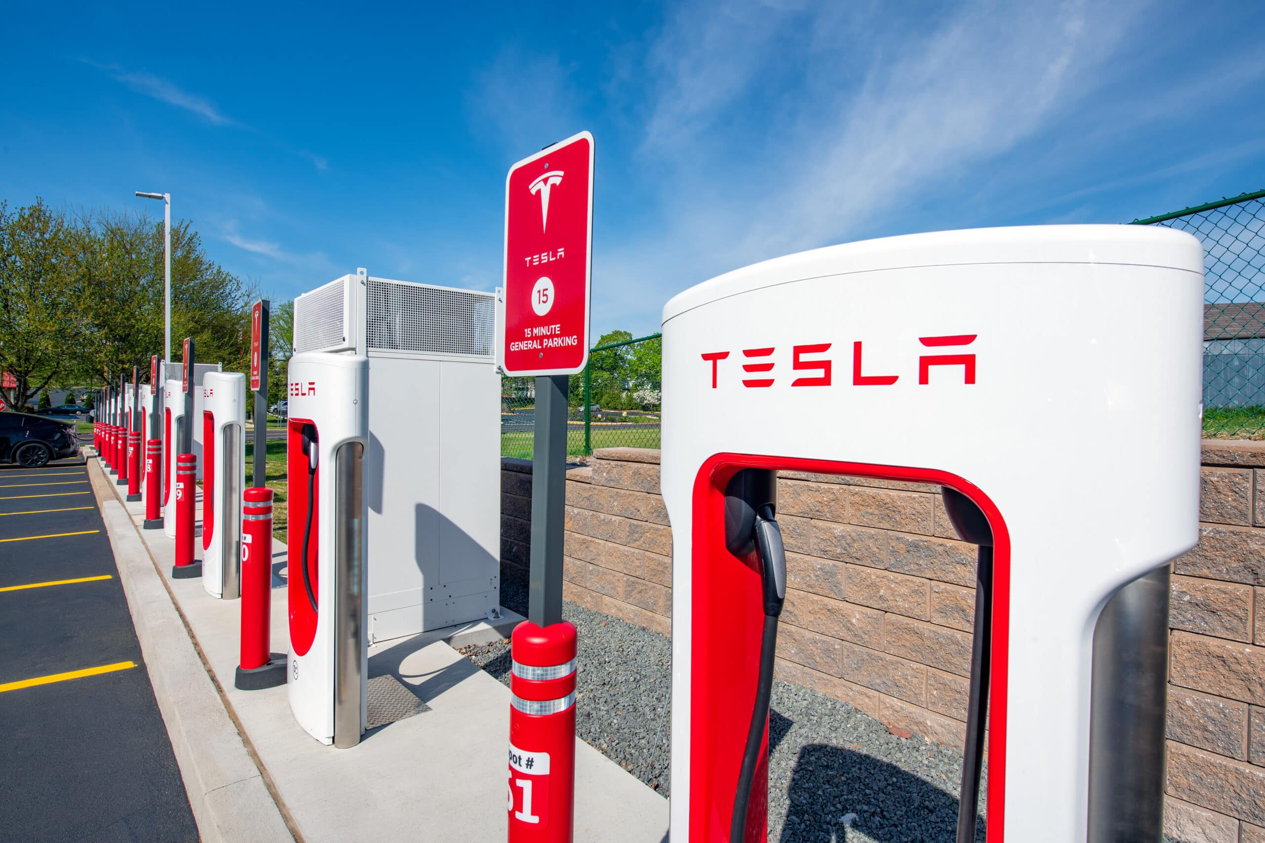 Tesla supercharger installation